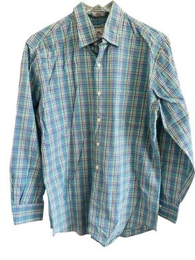 Peter Millar Men's Plaid Button-Down Shirt - Blue & Green